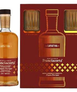 Box Grappa di Chardonnay Franciacorta La Nativa Stock 1 Bottiglia cl 35 + 2 bicchieri in omaggio