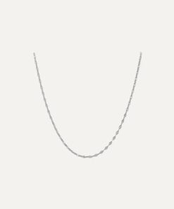 Veramè gioielli collana con maglia diamantata Aida in acciaio chirurgico colore argento