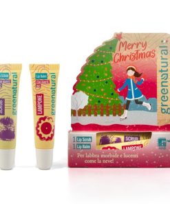 Greenatural cofanetto regalo Natale Dolci Labbra: lip balm + lip scrub
