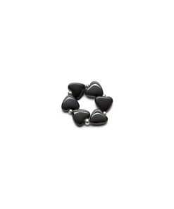 Vestopazzo anello elastico cuori grandi Ematite