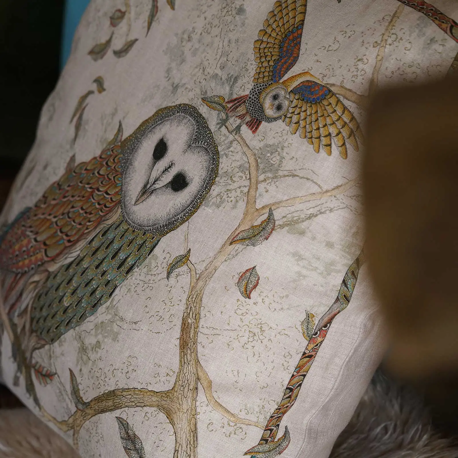 TESSITURA TOSCANA TELERIE CUSCINI DECORATIVI LINO BUBO - immagine 3