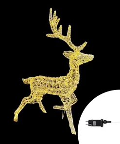 Renna Natalizia 150 Led da giardino 110cm Bianco Caldo fisso Wisdom