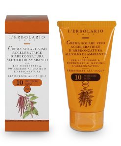 Solari Erbolario Crema Viso Accelleratrice Abbronzatura all’Olio di Amaranto SPF10
