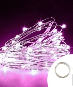 Stringa 2 metri da 20 Microled Rosa a batteria Wisdom