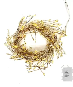 Stringa 3 metri da 300 Microled a Ramo Bianco Caldo a batteria Wisdom