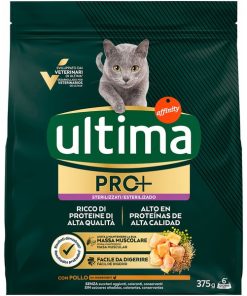 Ultima Cibo per Gatto Sterilizzato Pro+ Crocchette Pollo 375 g