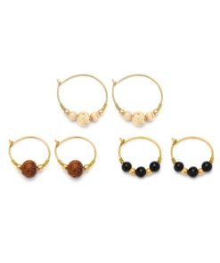 Vestopazzo set 3 orecchini cerchi multicolor Vidrio